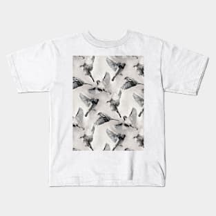 Sparrow Flight - monochrome Kids T-Shirt